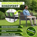 tillvex� Gartenbank Wetterfest 2-3 Sitzer mit Abdeckung & Kissen | Parkbank in Holzoptik bis 300kg belastbar UV-best�ndig | Sitzbank Garten Terrasse Balkon mit waschbarem Bezug