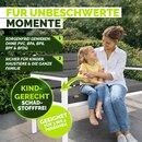 tillvex� Gartenbank Wetterfest 3-4 Sitzer mit Abdeckung & Kissen | Parkbank in Holzoptik bis 300kg belastbar UV-best�ndig | Sitzbank Garten Terrasse Balkon mit waschbarem Bezug