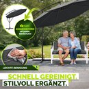 tillvex� Gartenbank Wetterfest 3-4 Sitzer mit Abdeckung & Kissen | Parkbank in Holzoptik bis 300kg belastbar UV-best�ndig | Sitzbank Garten Terrasse Balkon mit waschbarem Bezug