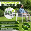 tillvex� Gartenbank Wetterfest 3-4 Sitzer mit Abdeckung & Kissen | Parkbank in Holzoptik bis 300kg belastbar UV-best�ndig | Sitzbank Garten Terrasse Balkon mit waschbarem Bezug