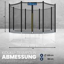 KIDUKU� Trampolin Ersatznetz � 244 305 366 427 cm Sicherheitsnetz Trampolinersatznetz Netz Outdoor Garten