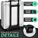 TRESKO 1400 tlg Werkzeugkoffer Silber Werkzeugkasten Werkzeugbox Werkzeugkiste Trolley Set