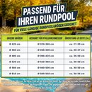 tillvex� Premium Poolabdeckung rund 320 - 366 cm (� 420 cm) mit Montageset | Solar Pool Abdeckplane mit 200g/m� | Poolplane Rundpool f�r Sommer & Winter | Abdeckung UV-best�ndig Schwimmbecken Schwimmbad