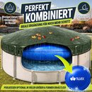 tillvex� Premium Poolabdeckung rund 320 - 366 cm (� 420 cm) mit Montageset | Solar Pool Abdeckplane mit 200g/m� | Poolplane Rundpool f�r Sommer & Winter | Abdeckung UV-best�ndig Schwimmbecken Schwimmbad