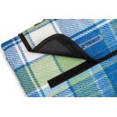 Picknickdecke Campingdecke wrmeisoliert wasserdicht mit Tragegriff 195 x 150 cm Muster / Blau - Grn - Wei
