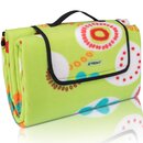 Picknickdecke Campingdecke w�rmeisoliert wasserdicht mit Tragegriff 200 x 200 cm Blumenmuster