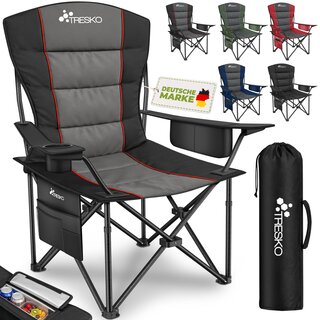 TRESKO� Campingstuhl Faltbar bis 200kg | Faltstuhl mit...