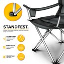 TRESKO� Campingstuhl Faltbar bis 200kg | Faltstuhl mit K�hltasche, Getr�nkehalter & Seitentasche | Klappstuhl XXL inkl. Tragetasche | Angelstuhl gepolstert f�r Outdoor, Angeln, Festival & Garten
