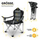 TRESKO� Campingstuhl Faltbar bis 200kg | Faltstuhl mit K�hltasche, Getr�nkehalter & Seitentasche | Klappstuhl XXL inkl. Tragetasche | Angelstuhl gepolstert f�r Outdoor, Angeln, Festival & Garten