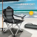 TRESKO� Campingstuhl Faltbar bis 200kg | Faltstuhl mit K�hltasche, Getr�nkehalter & Seitentasche | Klappstuhl XXL inkl. Tragetasche | Angelstuhl gepolstert f�r Outdoor, Angeln, Festival & Garten