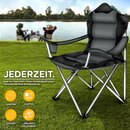 TRESKO� Campingstuhl Faltbar bis 200kg | Faltstuhl mit K�hltasche, Getr�nkehalter & Seitentasche | Klappstuhl XXL inkl. Tragetasche | Angelstuhl gepolstert f�r Outdoor, Angeln, Festival & Garten