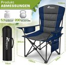 TRESKO� Campingstuhl Faltbar bis 200kg | Faltstuhl mit K�hltasche, Getr�nkehalter & Seitentasche | Klappstuhl XXL inkl. Tragetasche | Angelstuhl gepolstert f�r Outdoor, Angeln, Festival & Garten