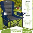 TRESKO� Campingstuhl Faltbar bis 200kg | Faltstuhl mit K�hltasche, Getr�nkehalter & Seitentasche | Klappstuhl XXL inkl. Tragetasche | Angelstuhl gepolstert f�r Outdoor, Angeln, Festival & Garten