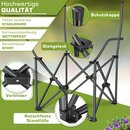 TRESKO� Campingstuhl Faltbar bis 200kg | Faltstuhl mit K�hltasche, Getr�nkehalter & Seitentasche | Klappstuhl XXL inkl. Tragetasche | Angelstuhl gepolstert f�r Outdoor, Angeln, Festival & Garten