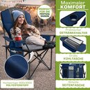 TRESKO� Campingstuhl Faltbar bis 200kg | Faltstuhl mit K�hltasche, Getr�nkehalter & Seitentasche | Klappstuhl XXL inkl. Tragetasche | Angelstuhl gepolstert f�r Outdoor, Angeln, Festival & Garten