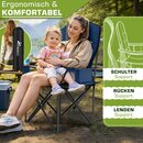 TRESKO� Campingstuhl Faltbar bis 200kg | Faltstuhl mit K�hltasche, Getr�nkehalter & Seitentasche | Klappstuhl XXL inkl. Tragetasche | Angelstuhl gepolstert f�r Outdoor, Angeln, Festival & Garten