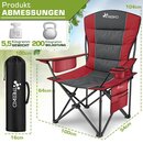 TRESKO� Campingstuhl Faltbar bis 200kg | Faltstuhl mit K�hltasche, Getr�nkehalter & Seitentasche | Klappstuhl XXL inkl. Tragetasche | Angelstuhl gepolstert f�r Outdoor, Angeln, Festival & Garten