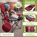 TRESKO� Campingstuhl Faltbar bis 200kg | Faltstuhl mit K�hltasche, Getr�nkehalter & Seitentasche | Klappstuhl XXL inkl. Tragetasche | Angelstuhl gepolstert f�r Outdoor, Angeln, Festival & Garten