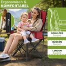 TRESKO� Campingstuhl Faltbar bis 200kg | Faltstuhl mit K�hltasche, Getr�nkehalter & Seitentasche | Klappstuhl XXL inkl. Tragetasche | Angelstuhl gepolstert f�r Outdoor, Angeln, Festival & Garten