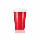 TRESKO Rote Partybecher 50 Stck mit 6 Bllen Trinkbecher Einwegbecher Plastikbecher Party Beer Pong Red Cups