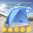 TRESKO Strandmuschel Sonnenschutz Windschutz Zelt UV Schutz