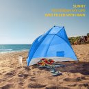 TRESKO Strandmuschel Sonnenschutz Windschutz Zelt UV Schutz