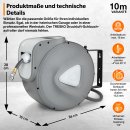 TRESKO Druckluftschlauch 10m Aufroller Automatik Schlauchtrommel 1/4 Trommel Schlauch