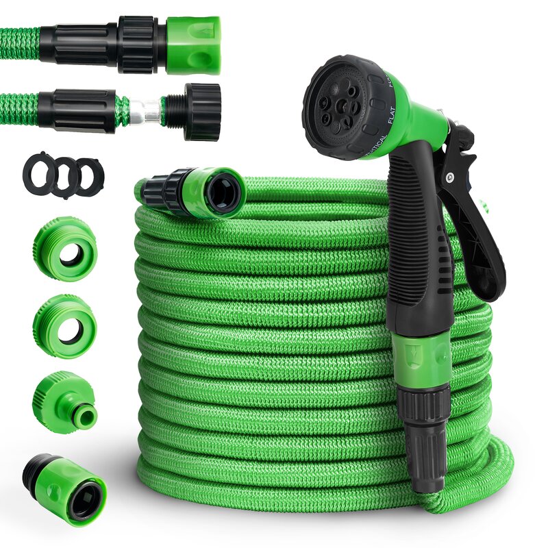 tillvex Flexibler Gartenschlauch Grn 22,5m Wasserschlauch dehnbarer Flexischlauch Wonder