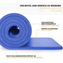 Yogamatte Fitnessmatte Gymnastikmatte Pilates Dunkelblau 185x60x1,5cm