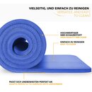 Yogamatte Fitnessmatte Gymnastikmatte Pilates Dunkelblau 190x100x1,5cm