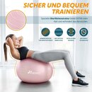 TRESKO Gymnastikball (Rose-Gold, 65 cm) mit Pumpe Fitnessball Yogaball Sitzball Sportball Pilates Ball Sportball