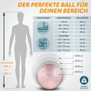 TRESKO Gymnastikball (Rose-Gold, 65 cm) mit Pumpe Fitnessball Yogaball Sitzball Sportball Pilates Ball Sportball