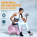 TRESKO Gymnastikball (Princess-Pink, 75 cm) mit Pumpe Fitnessball Yogaball Sitzball Sportball Pilates Ball Sportball 