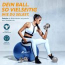 TRESKO Gymnastikball (Indigoblau, 85 cm) mit Pumpe Fitnessball Yogaball Sitzball Sportball Pilates Ball Sportball