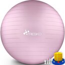 TRESKO Gymnastikball (Princess-Pink, 65 cm) mit Pumpe Fitnessball Yogaball Sitzball Sportball Pilates Ball Sportball
