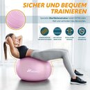 TRESKO Gymnastikball (Princess-Pink, 65 cm) mit Pumpe Fitnessball Yogaball Sitzball Sportball Pilates Ball Sportball