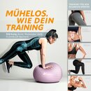 TRESKO Gymnastikball (Princess-Pink, 65 cm) mit Pumpe Fitnessball Yogaball Sitzball Sportball Pilates Ball Sportball