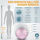 TRESKO Gymnastikball (Princess-Pink, 65 cm) mit Pumpe Fitnessball Yogaball Sitzball Sportball Pilates Ball Sportball
