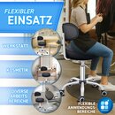 TRESKO Rollhocker mit Lehne 150 kg Schwarz | Arbeitshocker hhenverstellbar 46-58 cm | Drehhocker mit Rollen | Brostuhl Hocker Drehstuhl Kosmetikhocker