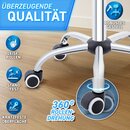 TRESKO Rollhocker mit Lehne 150 kg Schwarz | Arbeitshocker hhenverstellbar 46-58 cm | Drehhocker mit Rollen | Brostuhl Hocker Drehstuhl Kosmetikhocker