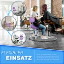 TRESKO Rollhocker Lila mit Lehne Arbeitshocker Hocker Drehhocker Kosmetikhocker Praxishocker