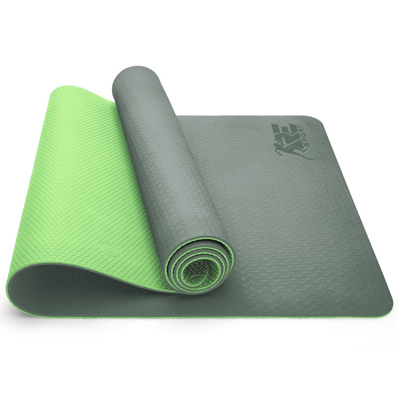 RE:SPORT Yogamatte Dunkelgrn Fitnessmatte Gymnastikmatte Pilates Sportmatte Bodenmatte PHTHALATFREI