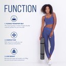 RE:SPORT Yogamatte Grau Fitnessmatte Gymnastikmatte Pilates Sportmatte Bodenmatte PHTHALATFREI