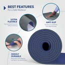 RE:SPORT Yogamatte Grau Fitnessmatte Gymnastikmatte Pilates Sportmatte Bodenmatte PHTHALATFREI