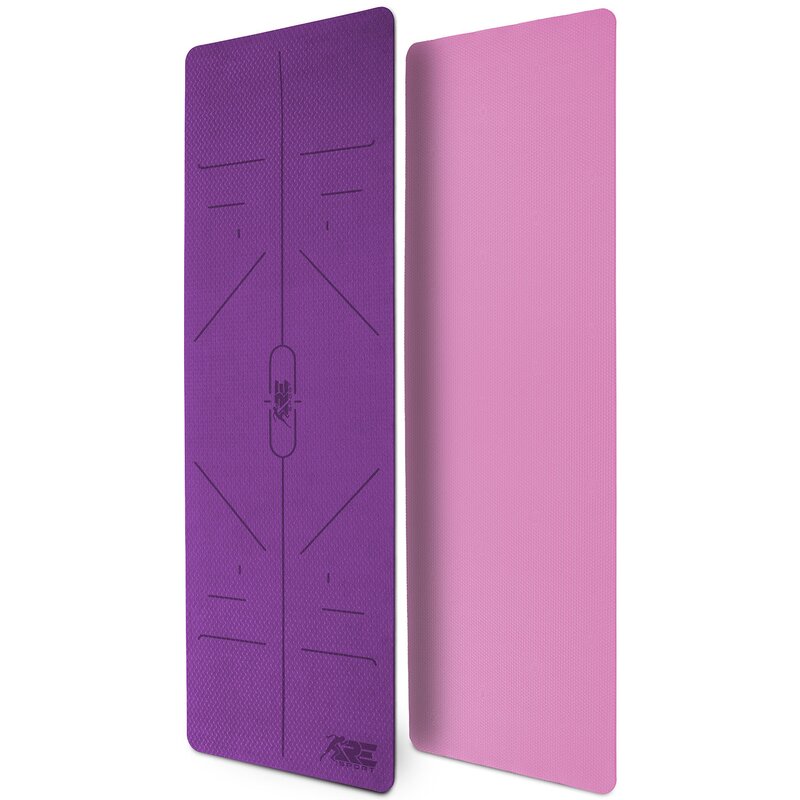 RE:SPORT Yogamatte Lila Fitnessmatte Gymnastikmatte Pilates Sportmatte Bodenmatte PHTHALATFREI