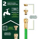 TRESKO� Flexibler Gartenschlauch Premium 7,5m | Wasserschlauch flexibel mit 3-Fach Latexkern | dehnbarer flexiSchlauch | alle Verschraubungen aus hochwertigem Messing