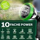 TRESKO� Flexibler Gartenschlauch Premium 7,5m | Wasserschlauch flexibel mit 3-Fach Latexkern | dehnbarer flexiSchlauch | alle Verschraubungen aus hochwertigem Messing