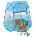 KIDUKU Kinderzelt Bllebad Babyzelt Spielhaus Spielzelt + 100 Blle + Tasche blau