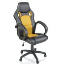 Racing Chefsessel Bürostuhl Drehstuhl Schalensitz Bürosessel Schreibtischstuhl schwarz/gelb