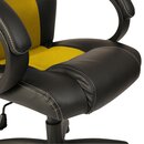 Racing Chefsessel Bürostuhl Drehstuhl Schalensitz Bürosessel Schreibtischstuhl schwarz/gelb
